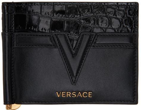 gold versace money clip|Versace wallets.